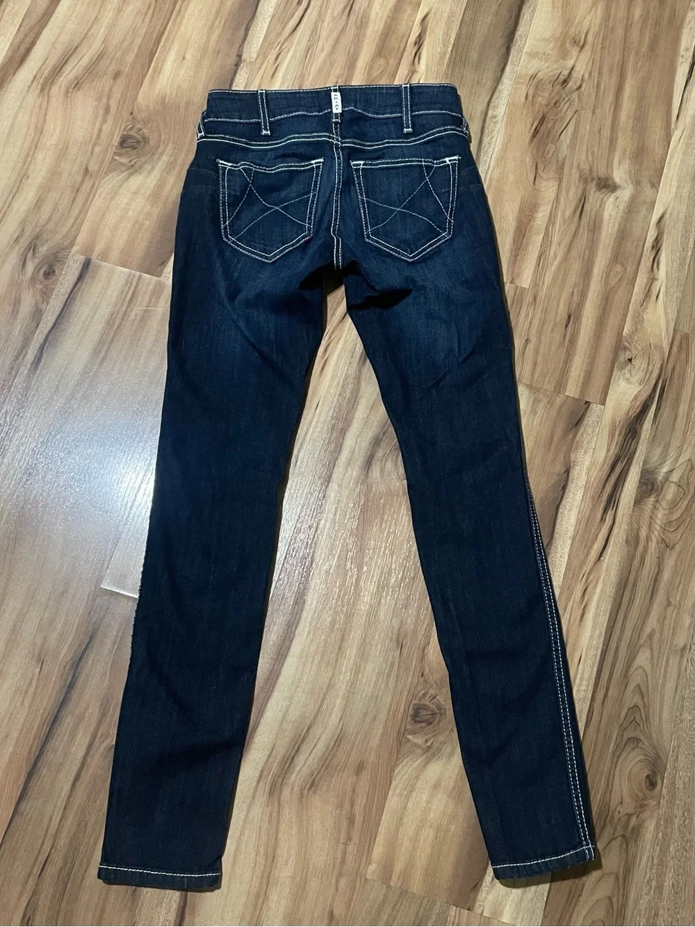 Ariat R.E.A.L. Ella Mid Rise Skinny Jeans Western- Dark Wash Celestial Sz 26